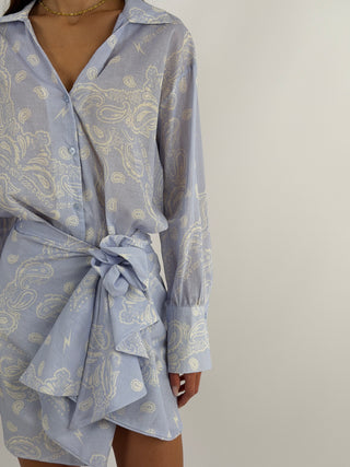 Set Camicia e Gonna con Fantasia Bandana Lilla