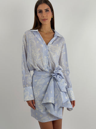 Set Camicia e Gonna con Fantasia Bandana Lilla