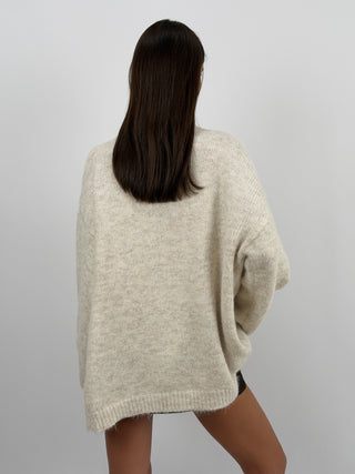 Twin Set in Maglia con Top e Cardigan Beige