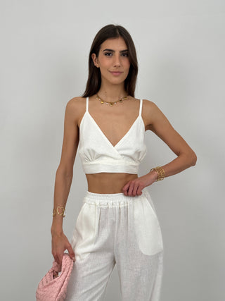 Coordinato in Lino Lolita Bianco