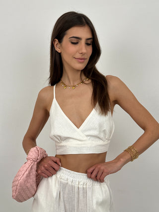 Coordinato in Lino Lolita Bianco