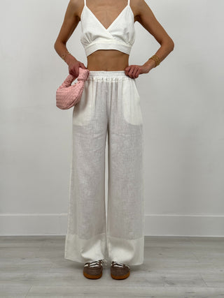 Coordinato in Lino Lolita Bianco