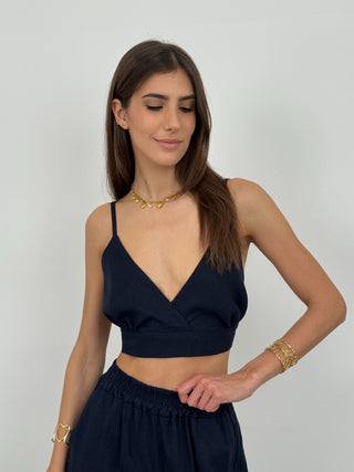 Coordinato in Lino Lolita Blu
