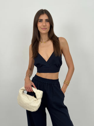 Coordinato in Lino Lolita Blu