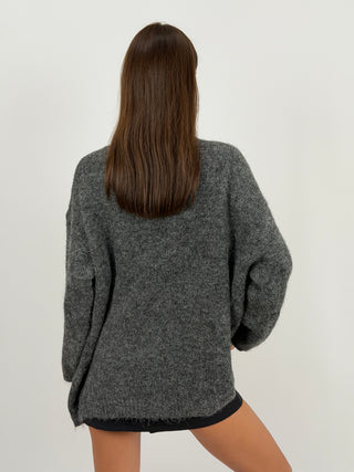 Twin Set in Maglia con Top e Cardigan Grigio