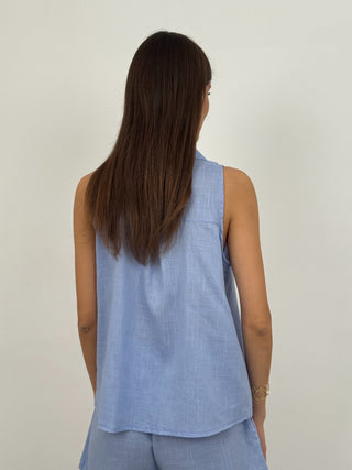 Coordinato Canotta e Shorts Portofino Azzurro