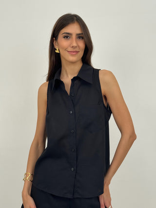 Coordinato Canotta e Shorts Portofino Nero