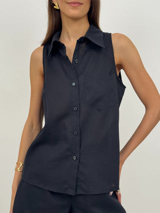 Coordinato Canotta e Shorts Portofino Nero