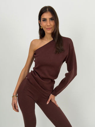 Completo Monospalla in Maglia Marrone