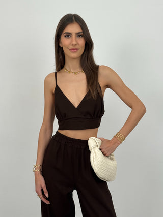 Coordinato in Lino Vibes Marrone