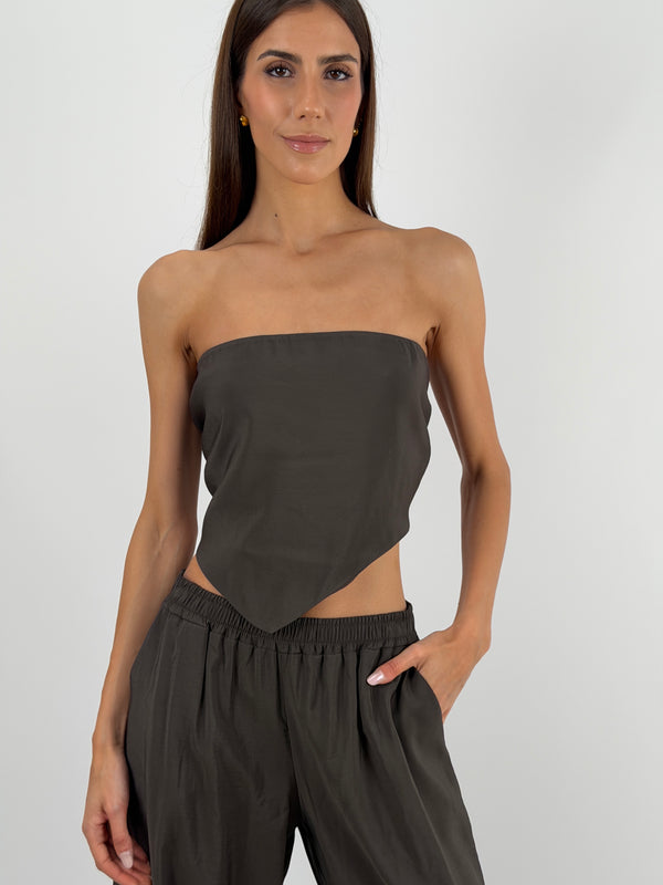 Set Top a Triangolo e Pantalone Testa di Moro