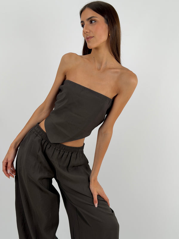 Set Top a Triangolo e Pantalone Testa di Moro