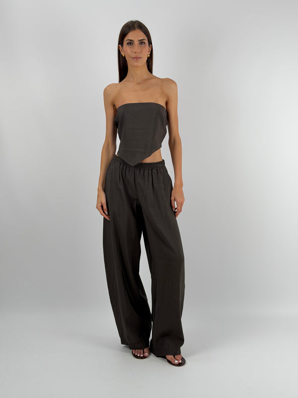 Set Top a Triangolo e Pantalone Testa di Moro