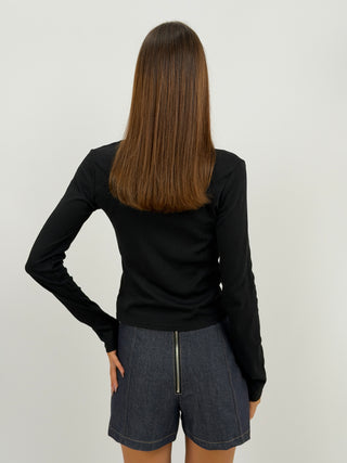 Set Maglia e Canotta a Costine Nero
