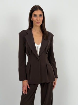 Tailleur Mia con Blazer Avvitato Marrone