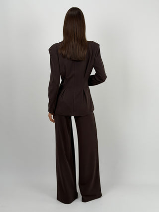 Tailleur Mia con Blazer Avvitato Marrone