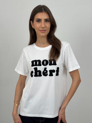 T-Shirt Mon Cheri in Nero