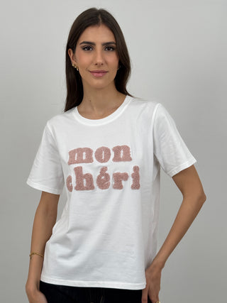 T-Shirt Mon Cheri in Rosa Antico