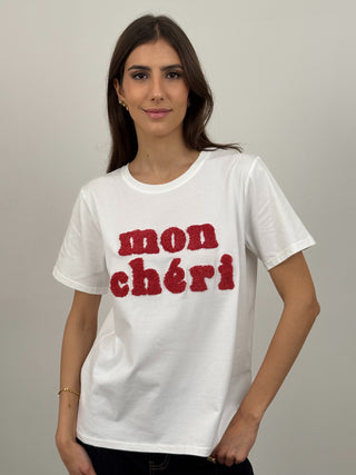 T-Shirt Mon Cheri in Rosso