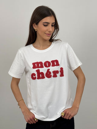T-Shirt Mon Cheri in Rosso