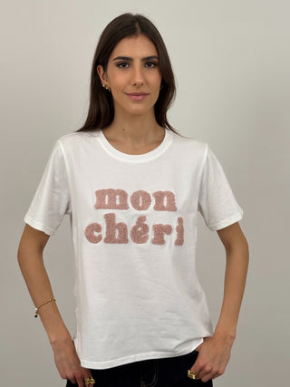 T-Shirt Mon Cheri in Rosa Antico