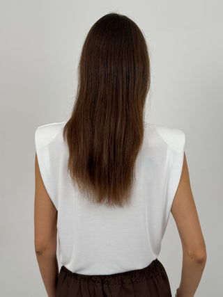 T-shirt con Spalline Cassy Bianca