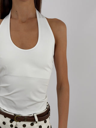 Top Halter a Bianco