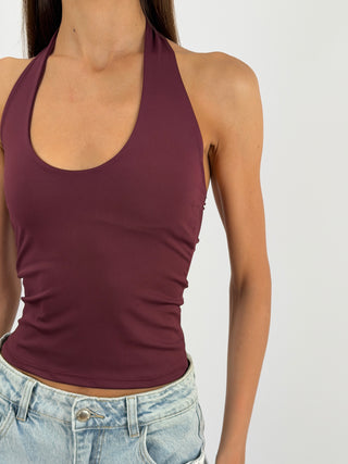 Top Halter Burgundy