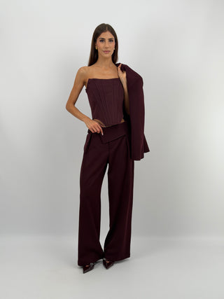 Top Corsetto Bordeaux Lumina