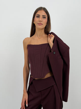 Top Corsetto Bordeaux Lumina