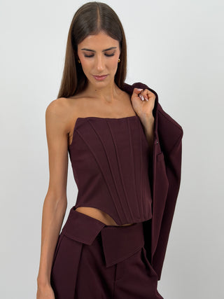 Top Corsetto Bordeaux Lumina