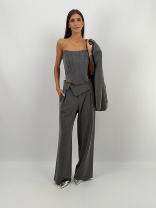 Top Corsetto Grigio Lumina