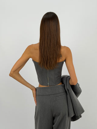 Top Corsetto Grigio Lumina