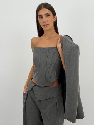 Top Corsetto Grigio Lumina