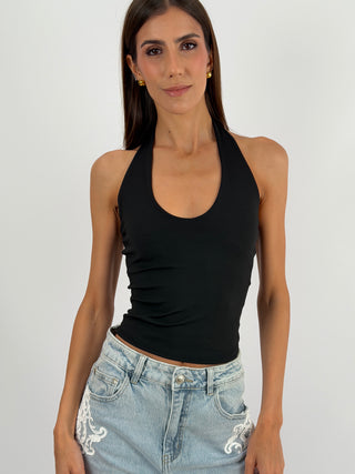 Top Halter Nero