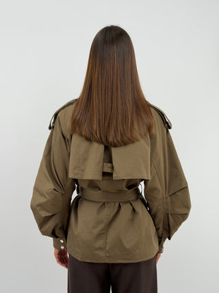 Trench con Cintura Khaki