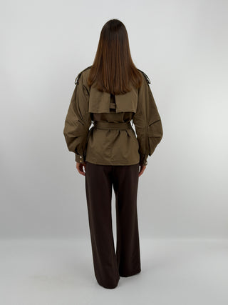 Trench con Cintura Khaki