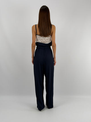 Tuta con Pizzo Blu Lumina