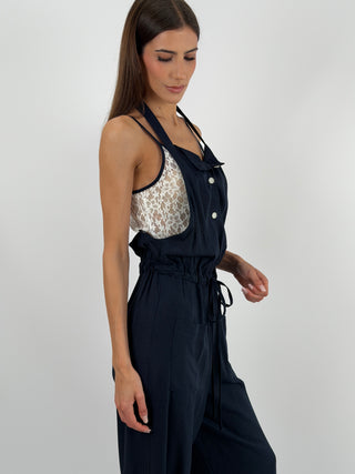 Tuta con Pizzo Blu Lumina
