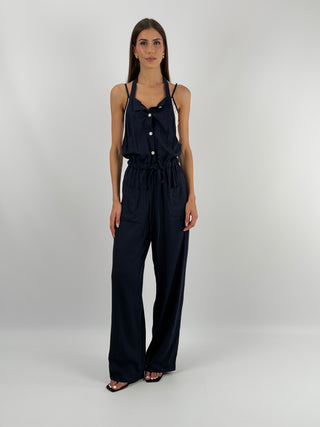 Tuta con Pizzo Blu Lumina