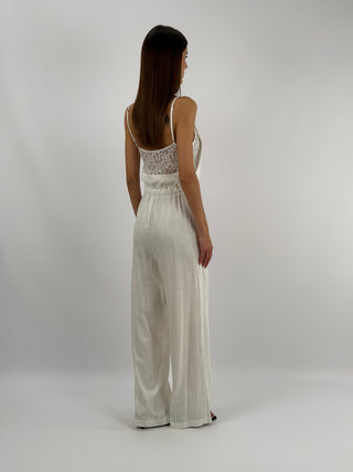 Tuta con Pizzo Panna Lumina